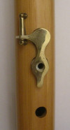 Double hole key for bass recorder hole IV.